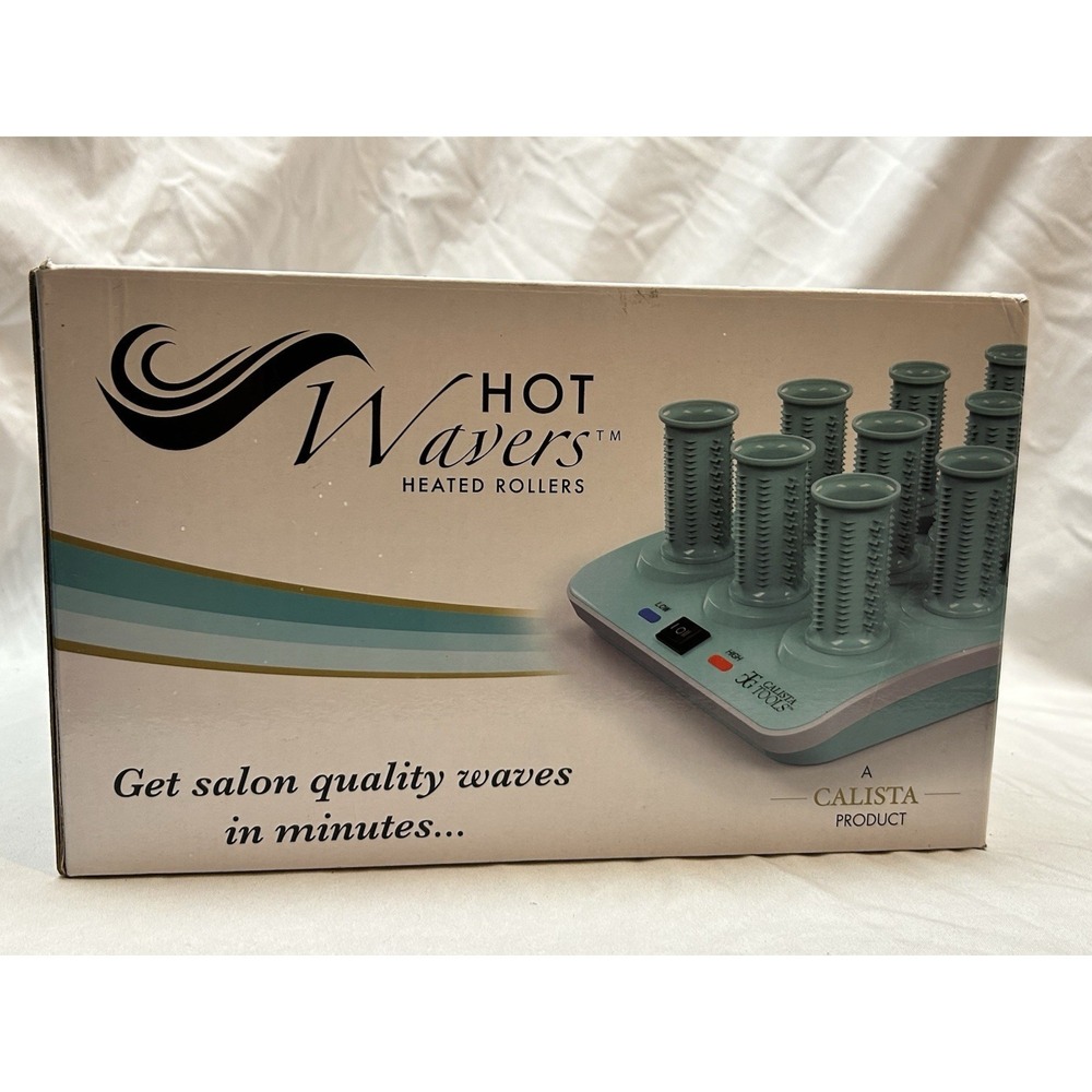 Calista Tools Set Of 12 Hot Wavers Heated Rollers Curlers & Clips BHTW003 W/ Bag